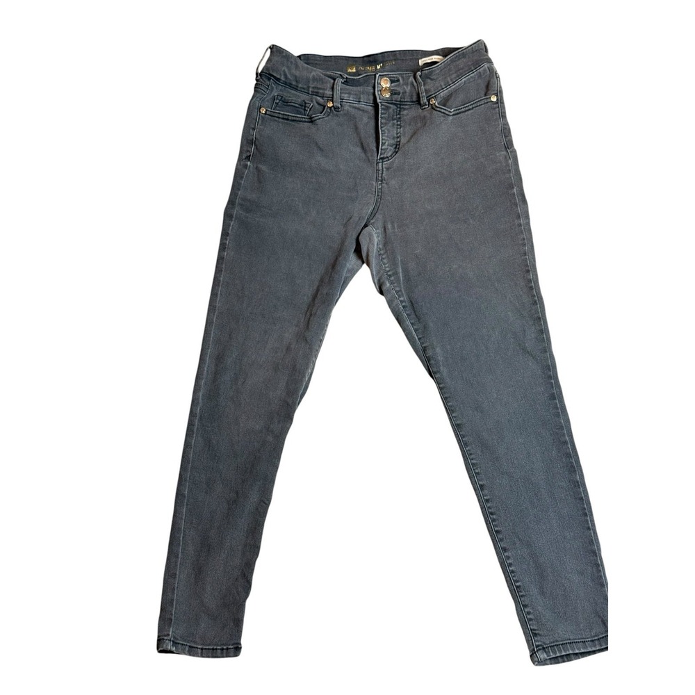 Anne‎ Klein Gray High Rise Skinny Jeans Size 10